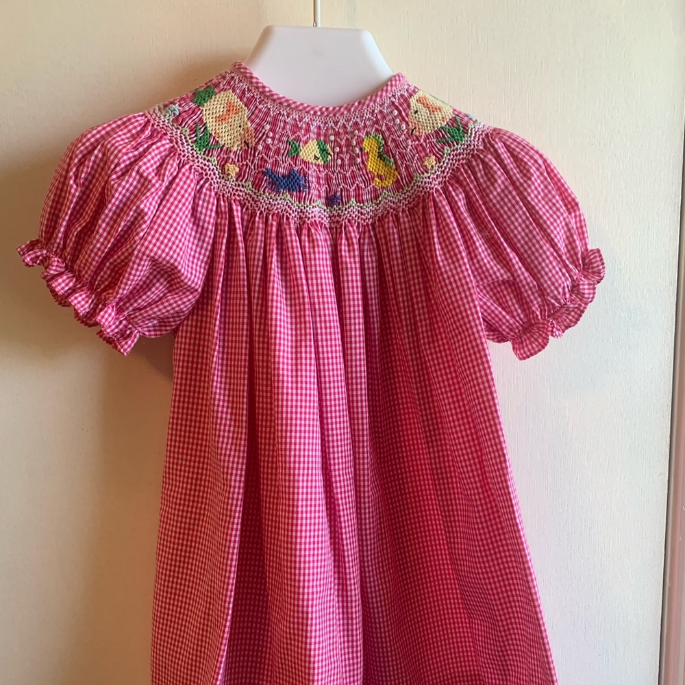 Pink Smocked Dress with Under the Sea Theme